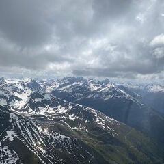 Flugwegposition um 13:07:37: Aufgenommen in der Nähe von Gemeinde St. Anton am Arlberg, 6580 St. Anton am Arlberg, Österreich in 2857 Meter